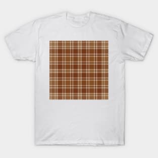 Brown Plaids , Tartans Checks T-Shirt